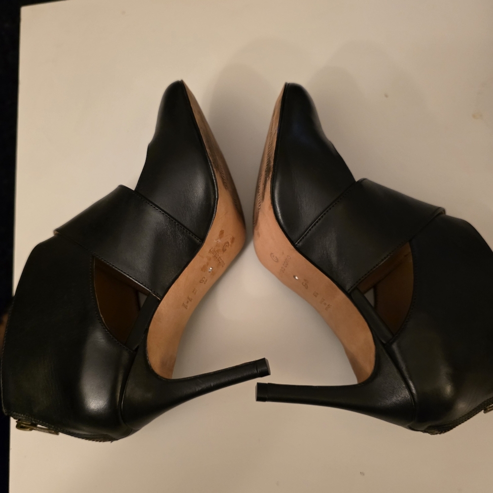 Corso Como Black Winonna Leather Back Zip Shootie Suze 9.5 - Picture 6 of 10